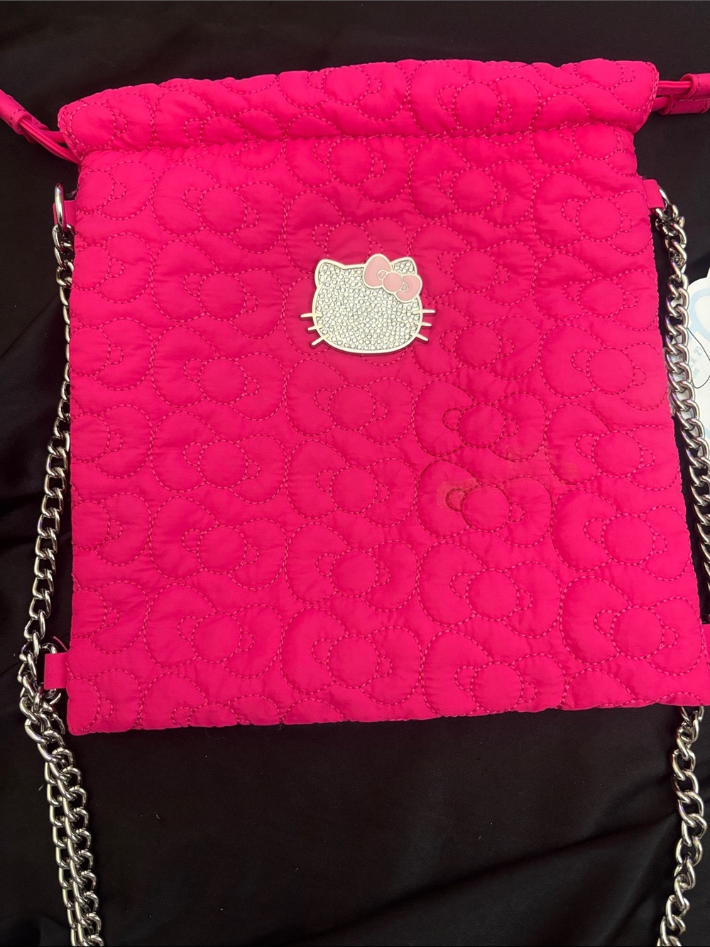 Forever 21 Hot Pink Quilted Hello Kitty Crossbody Bag